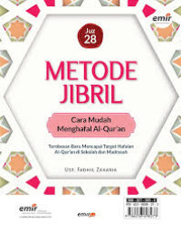 Image of Metode Jibril; Cara Mudah Menghafal Al-Qur'an Juz 28